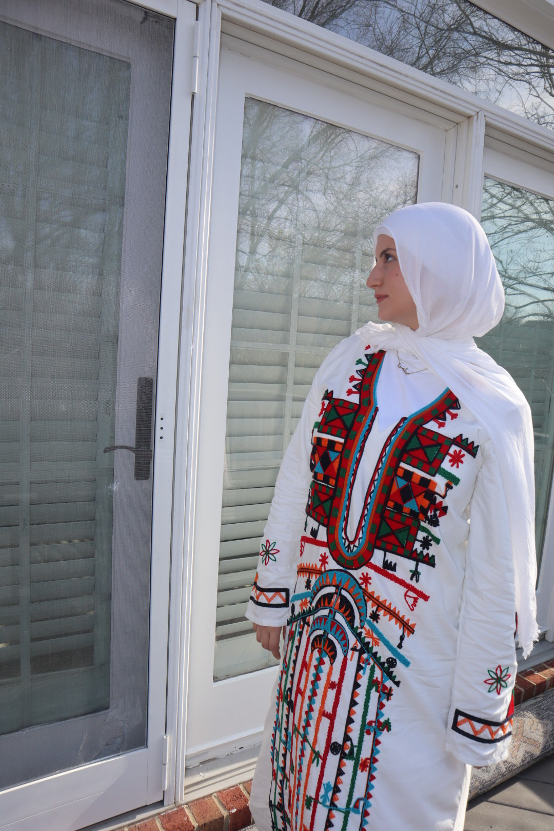White Siwa Inspired Galabeya