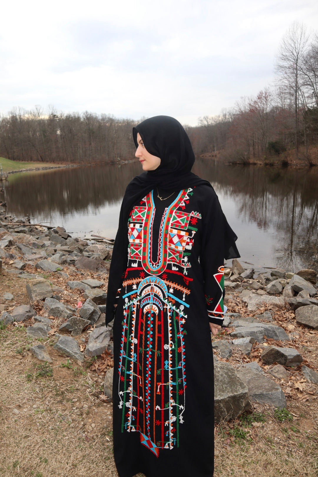 Black Siwa Inspired Galabeya