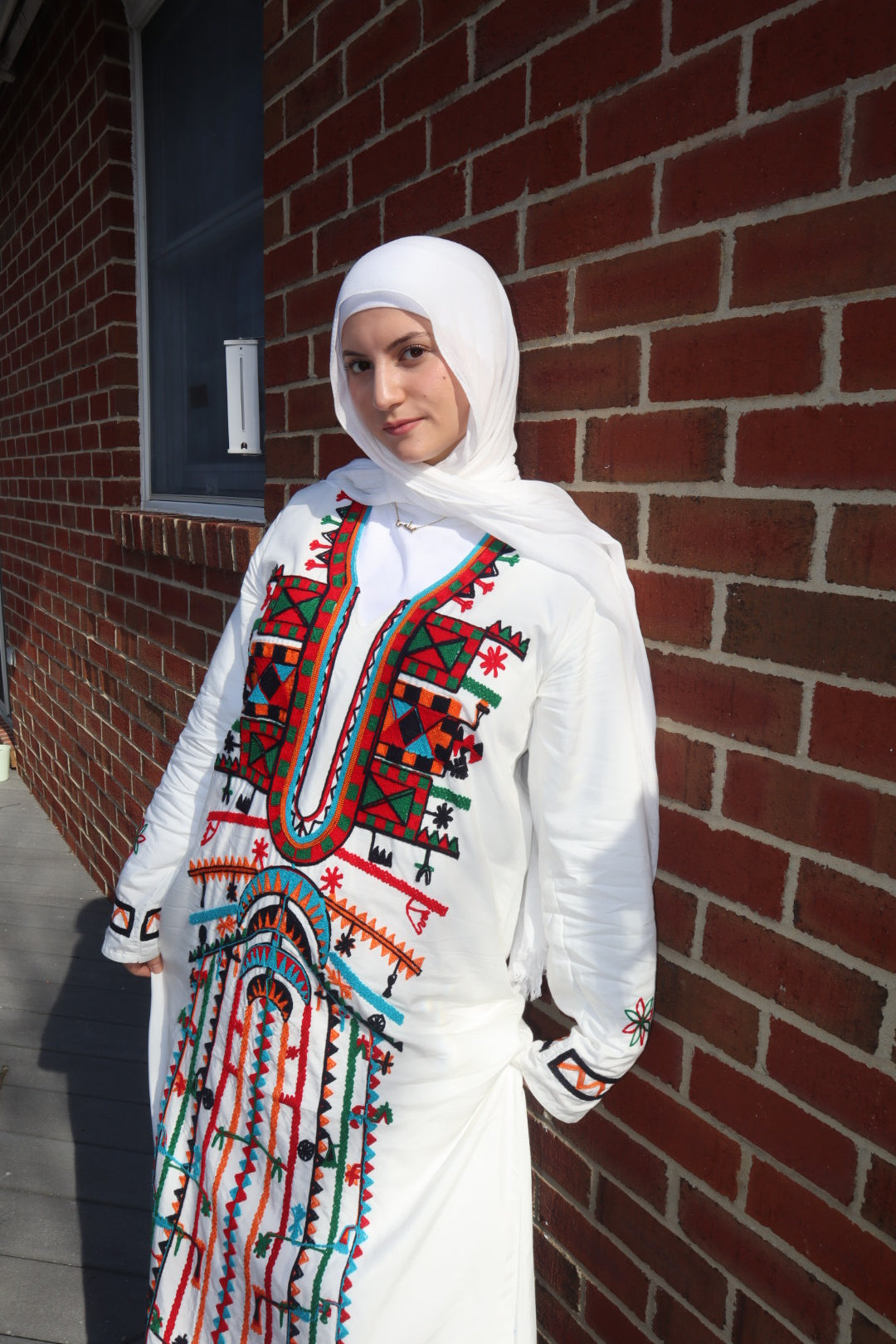White Siwa Inspired Galabeya