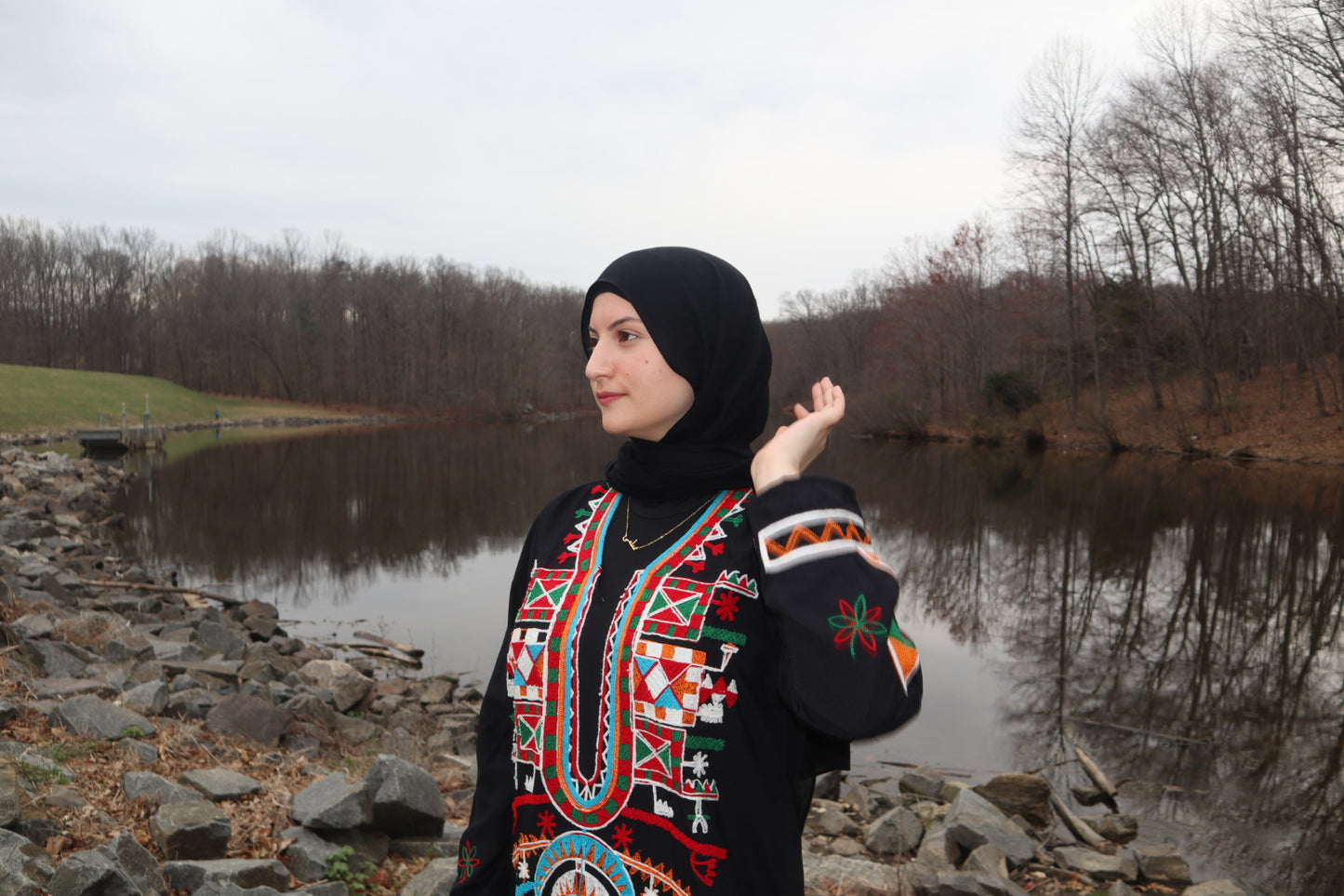 Black Siwa Inspired Galabeya