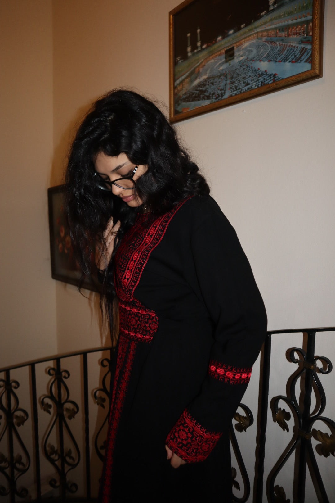 Red Sinawy Thobe with Belt