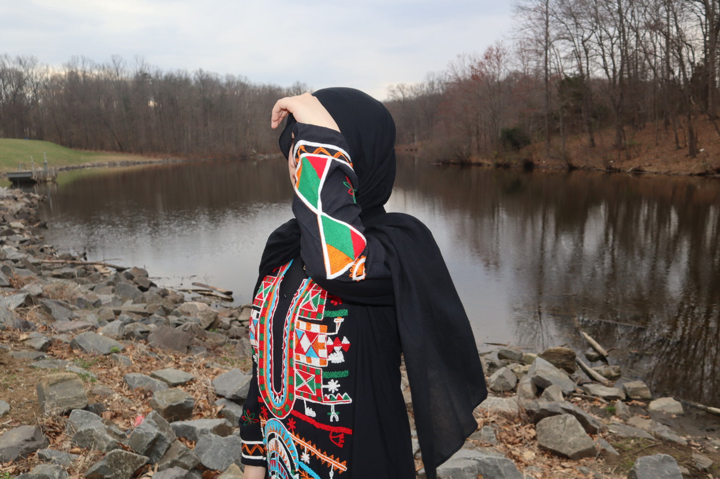 Black Siwa Inspired Galabeya