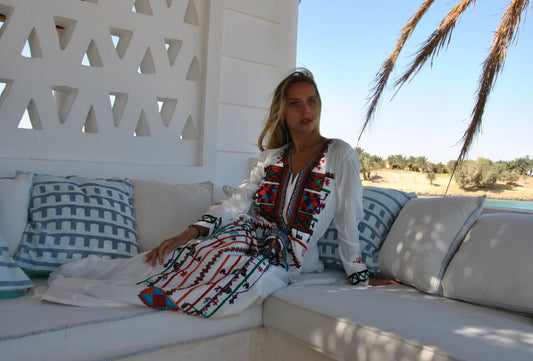 White Siwa Inspired Galabeya