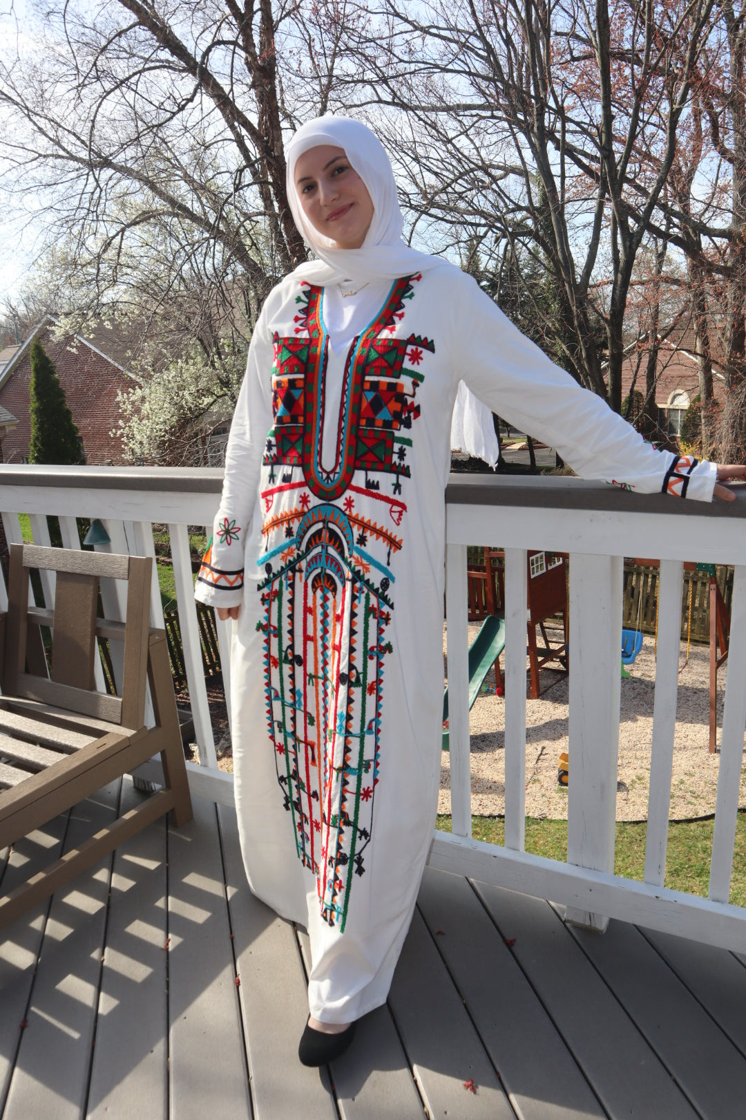 White Siwa Inspired Galabeya